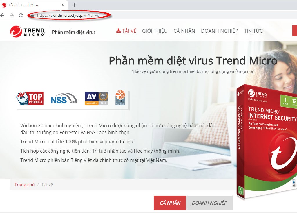 hướng dẫn cài đặt phần mềm trend micro