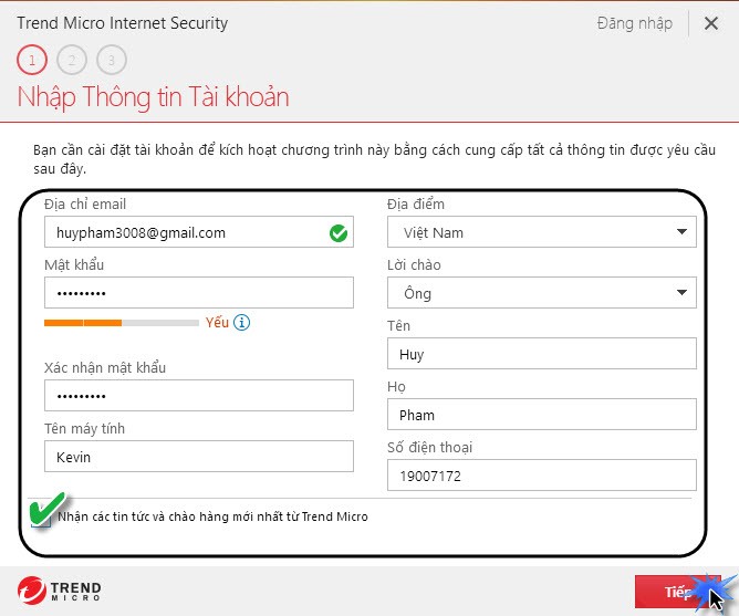 hướng dẫn cài đặt phần mềm trend micro