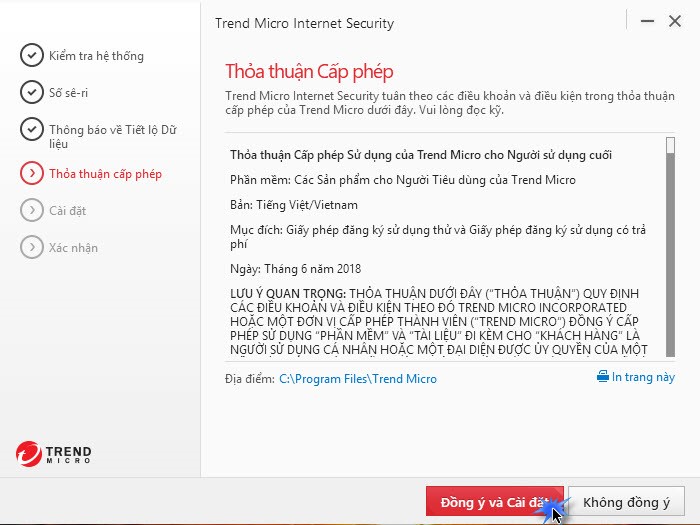 hướng dẫn cài đặt phần mềm trend micro